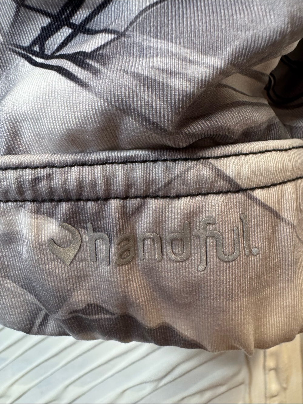 Wireless Gray Patterned Sports Bra with Racerback Support N0893 - Picture 5 of 7